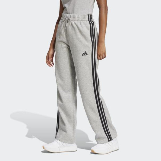 ESSENTIALS 3-STRIPES OPEN-HAM FLEECE PANTS-SPORTSWEAR LADIES